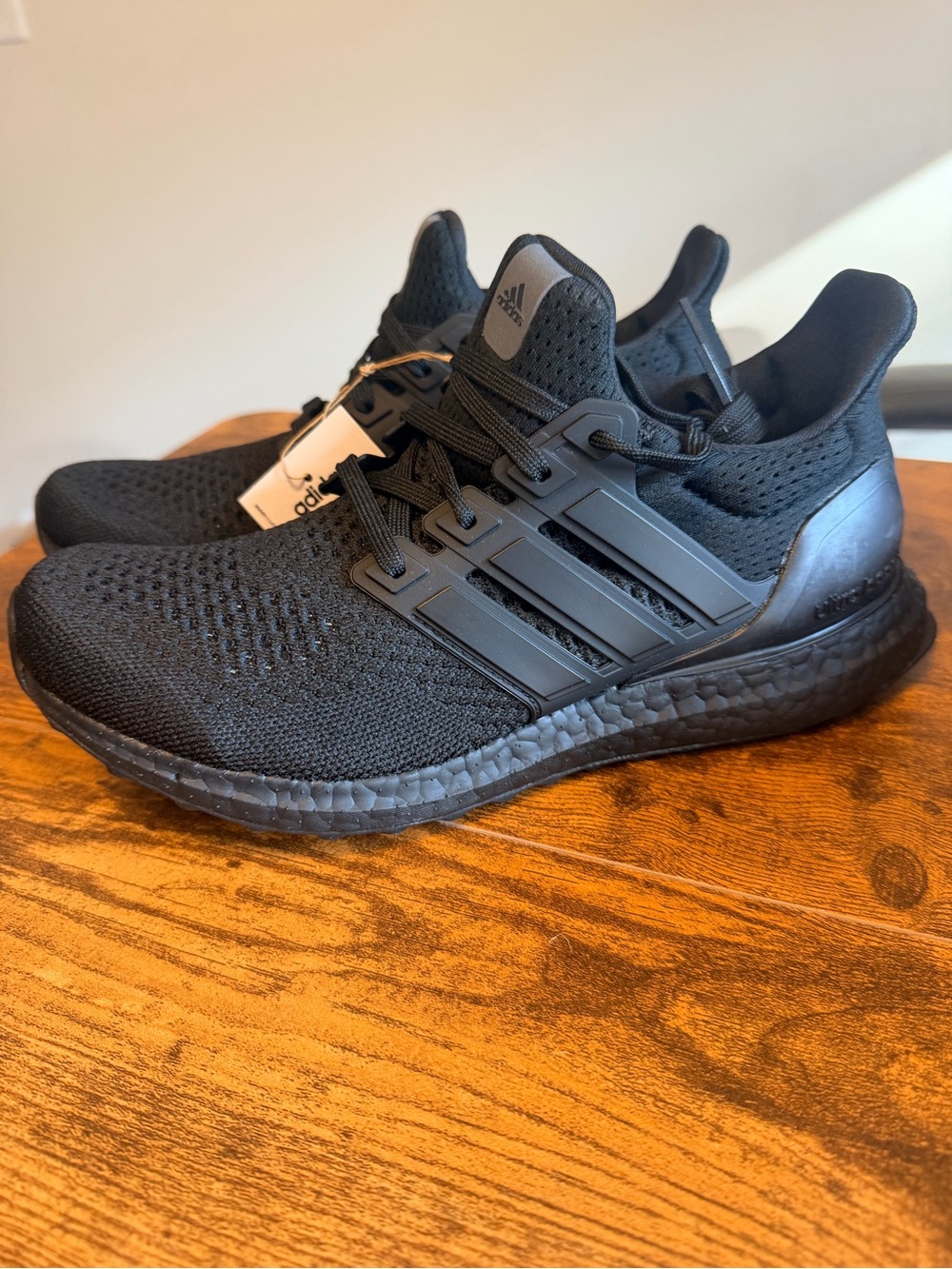 adidas Men’s Ultraboosts 1.0 All-Black Running Sneakers 7M (8W)